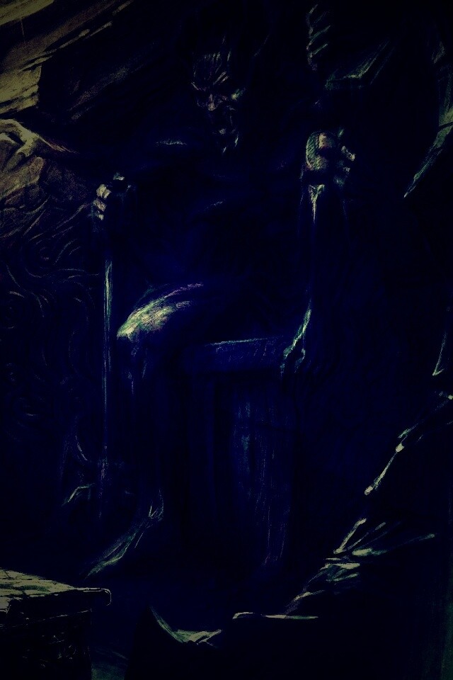 Довакин и Барбас в святилище Клавикуса Вайла обои