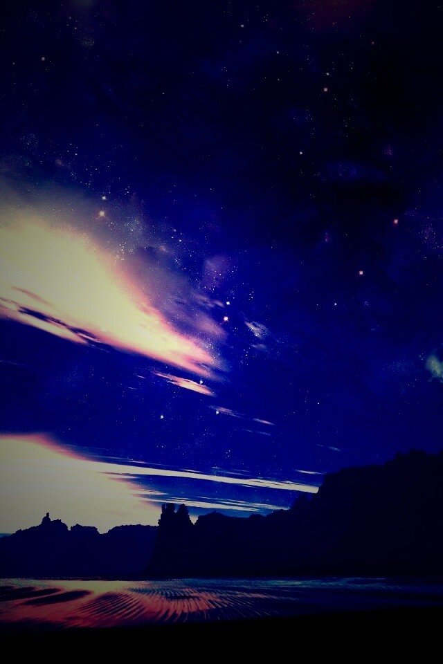 Ночное звездное небо обои