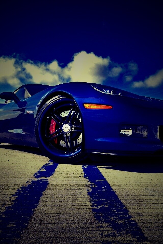 Синий спорткар обои