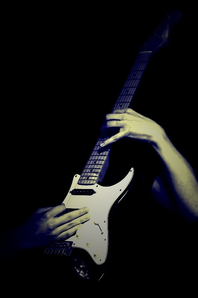 Игра на электрогитаре обои