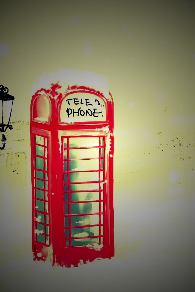 Лондонская телефонная будка обои