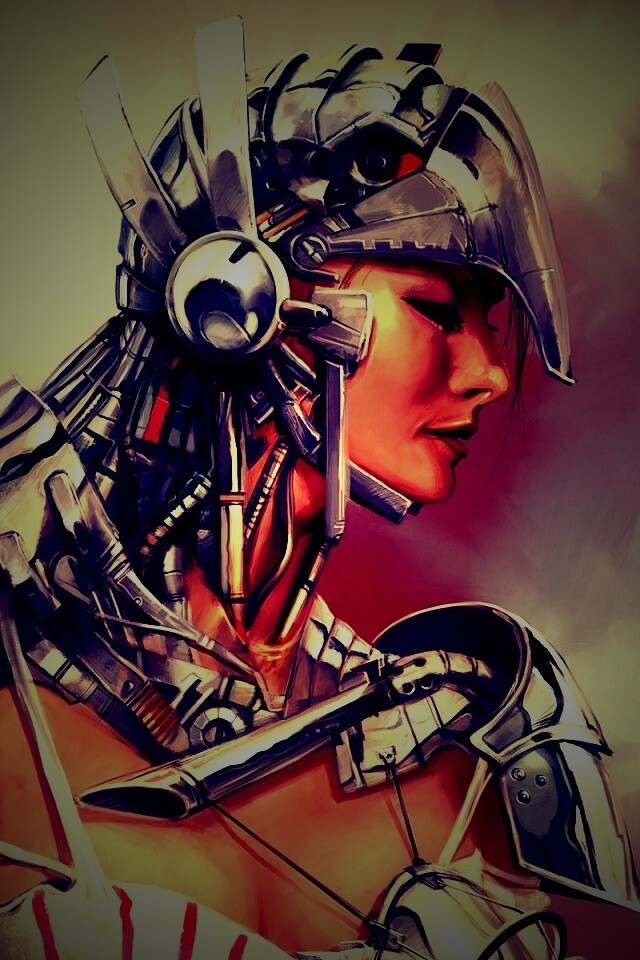 Девушка в силовой броне обои