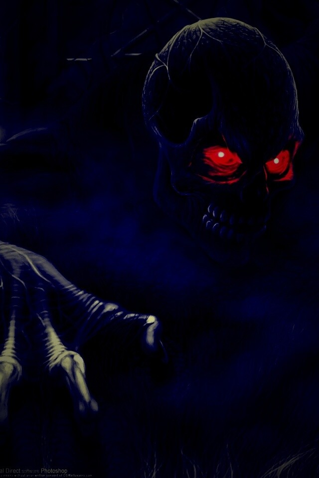 Черный труп вылезает из могилы обои