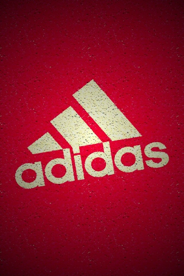 Логотип Адидас на красном обои