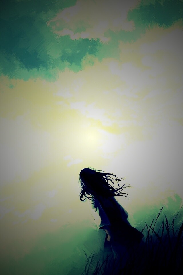 Одинокая девочка обои