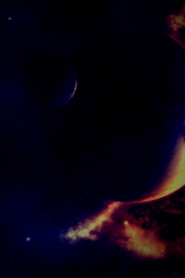 Планета с одним спутником обои