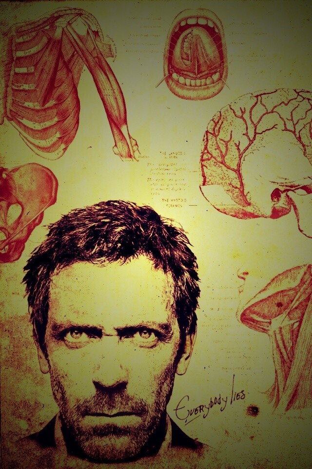 Анатомические рисунки доктора Хауса обои