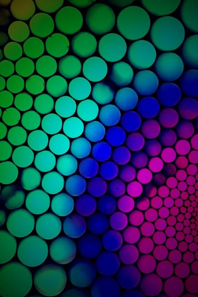 Радужные спирали из шариков обои