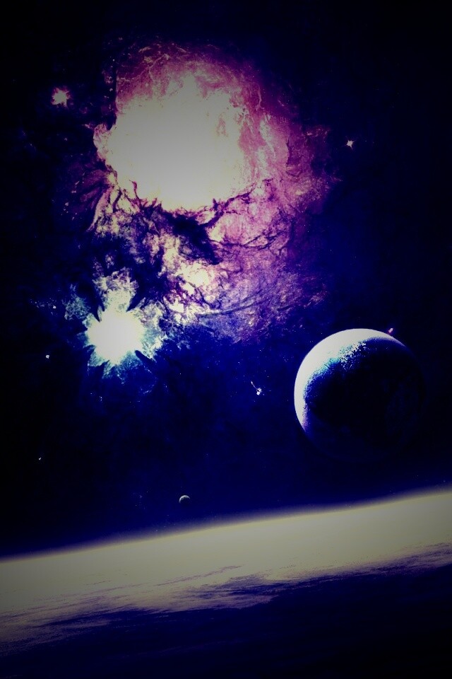 Черный космический туман обои