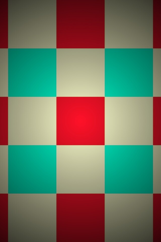 Оранжевые голубые и белые клетки обои