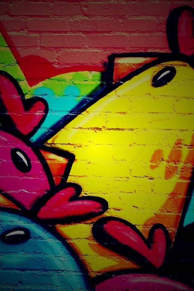 Граффити Курица с цыплятами обои