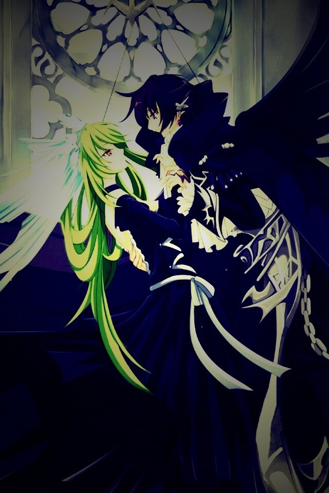 Танец под витражом обои