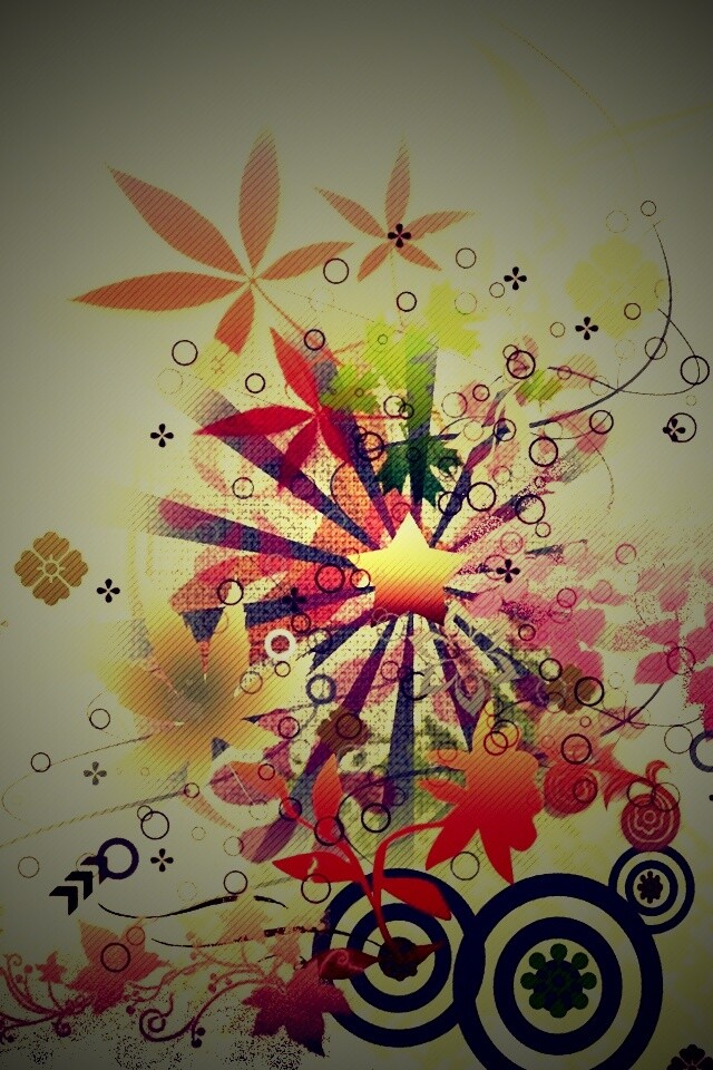 Звездно-листовая абстракция обои