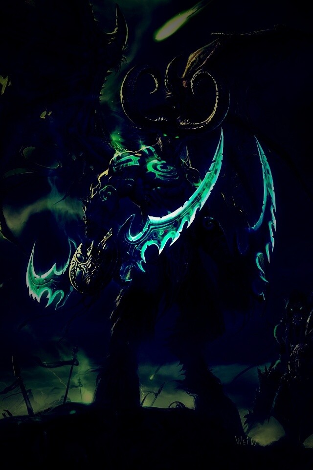 Иллидан с клинками обои