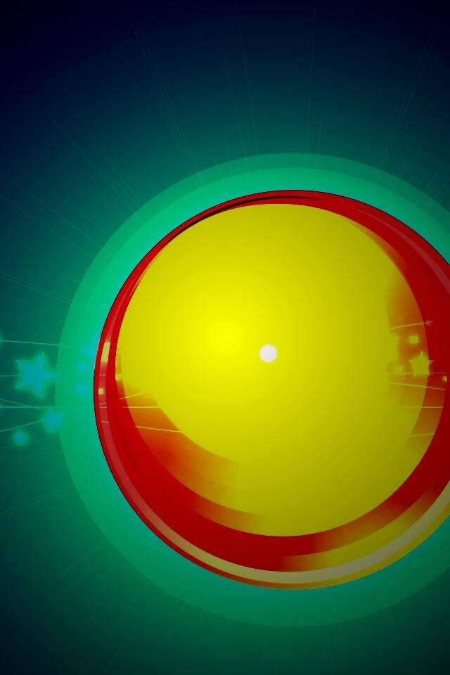 Большой красно-желтый круг обои