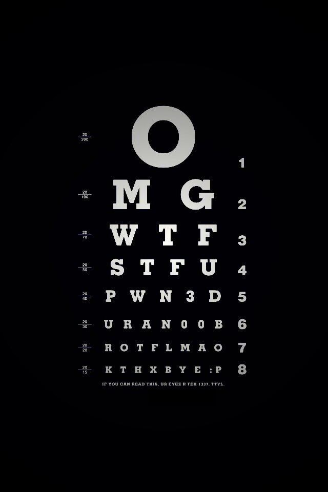 Таблица для проверки зрения обои