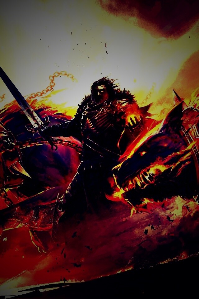 Темный рыцарь и гончие смерти обои