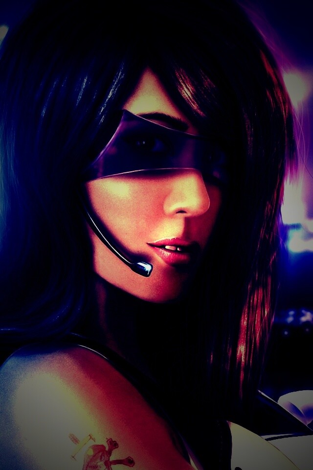 Девушка из будущего с пистолетом обои