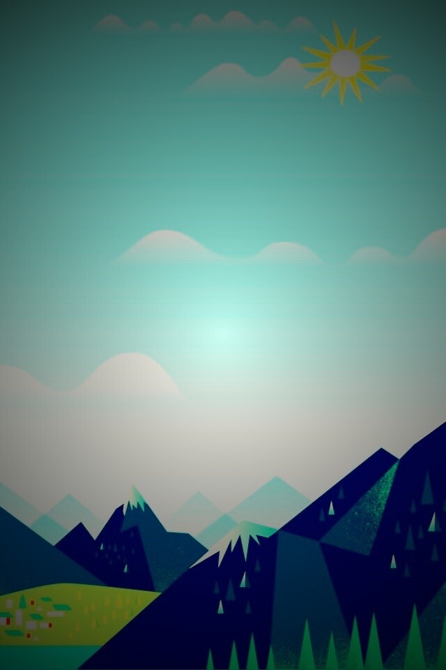 Векторный пейзаж обои