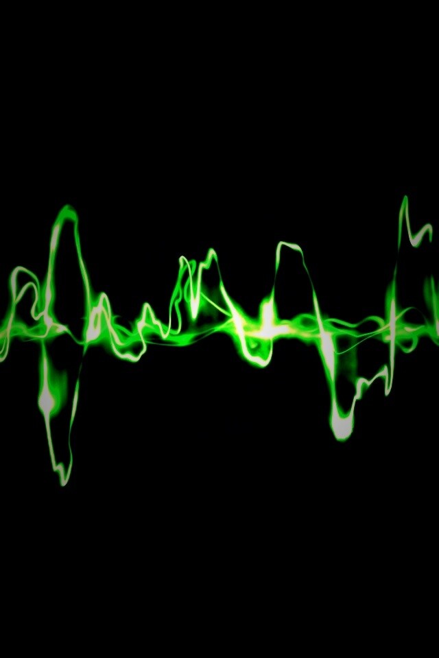 Зеленая пульсирующая волна обои