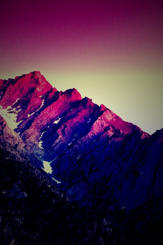 Розовые горы обои