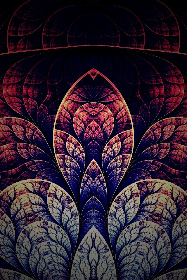 Фрактальные листья обои