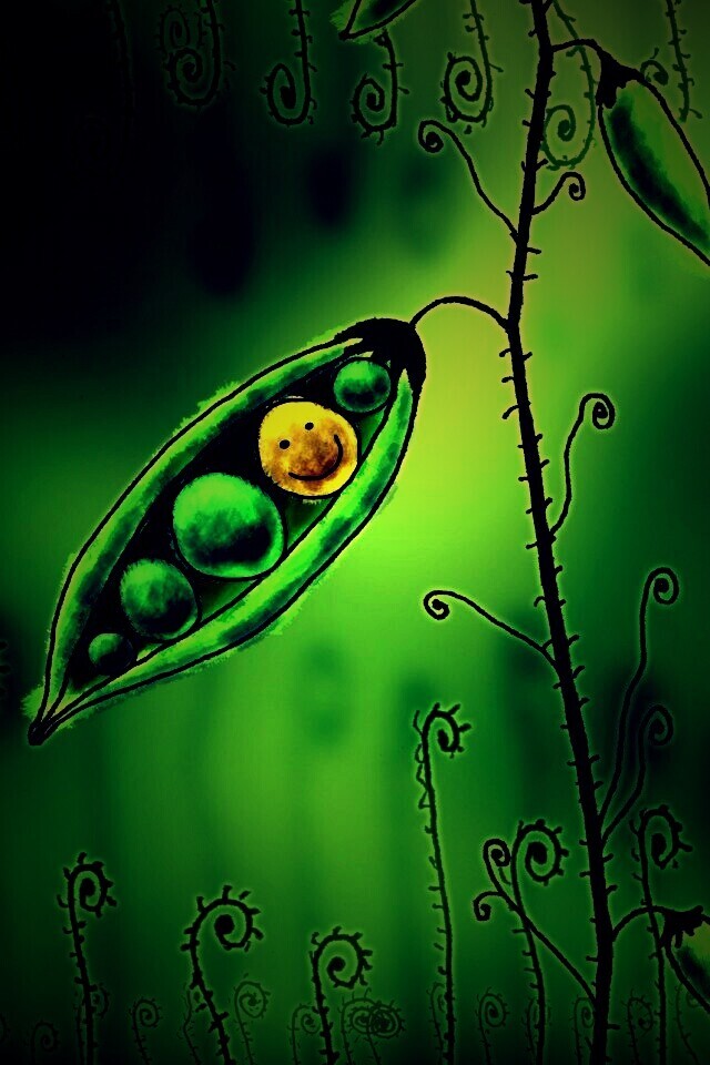 Мультяшная горошина обои