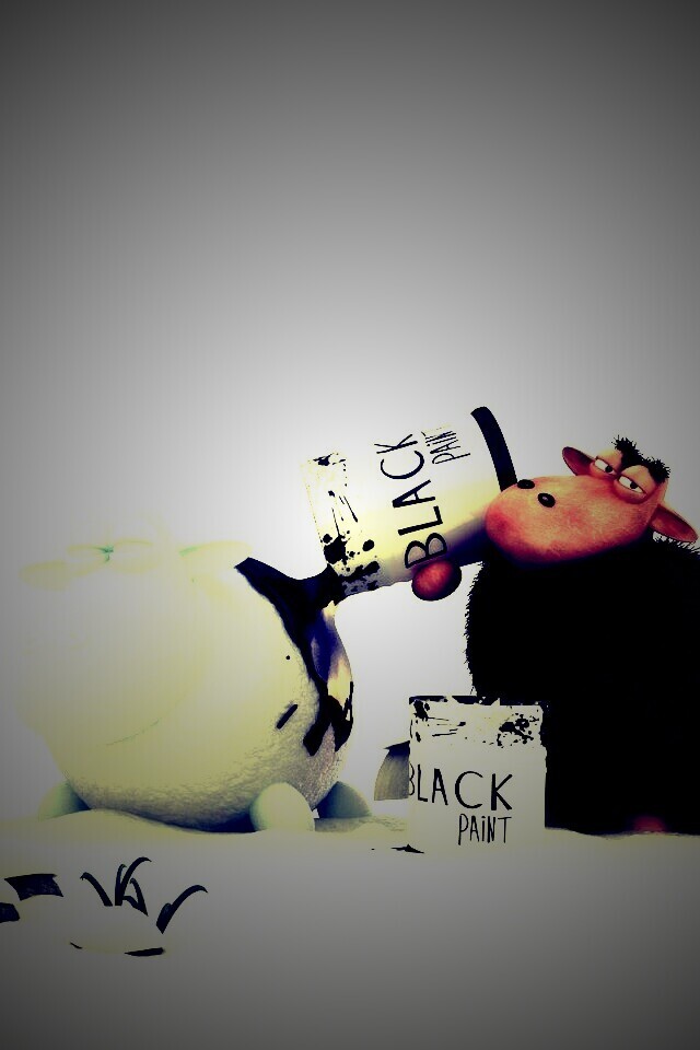 Овечки лепят снеговиков обои