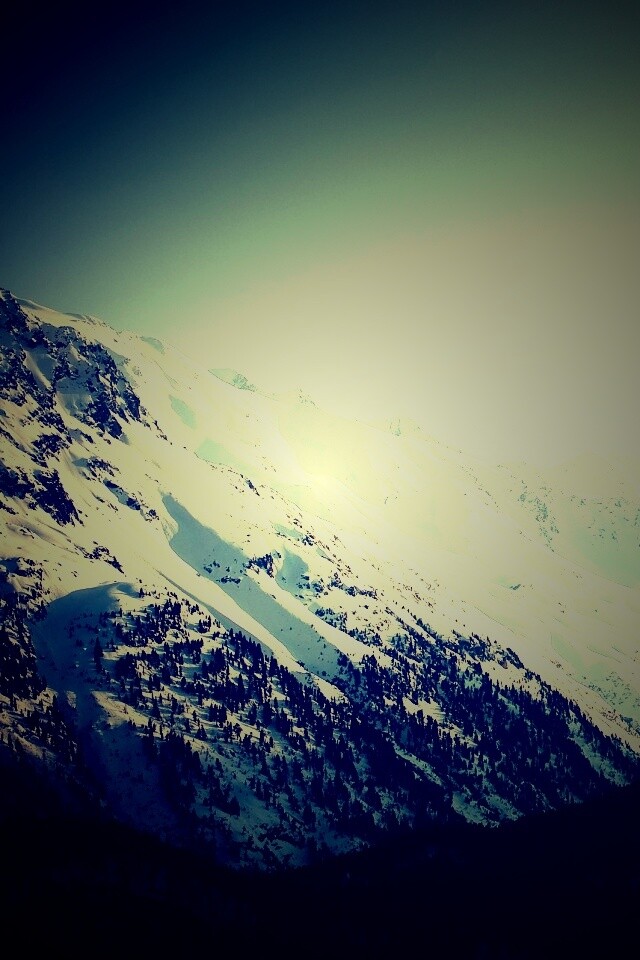 Горные вершины зимой обои