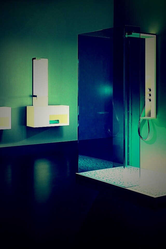 Ванная комната в стиле hi tech обои