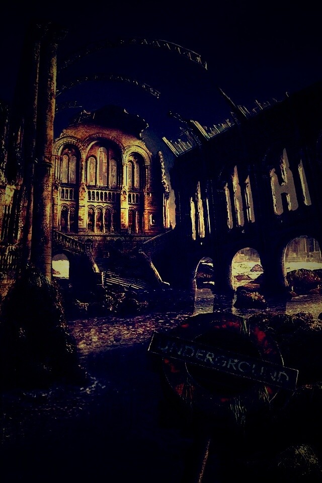 Затопленные руины обои