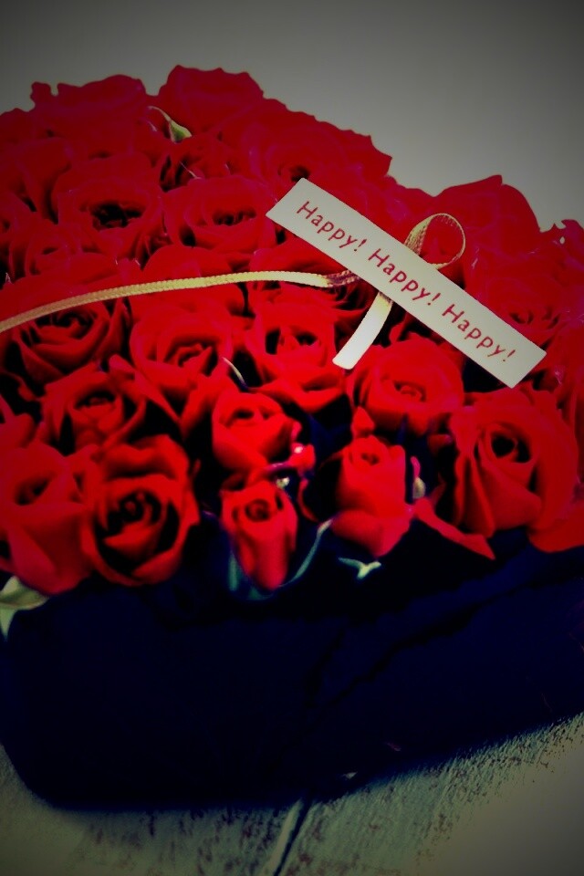 Букет в форме сердца обои