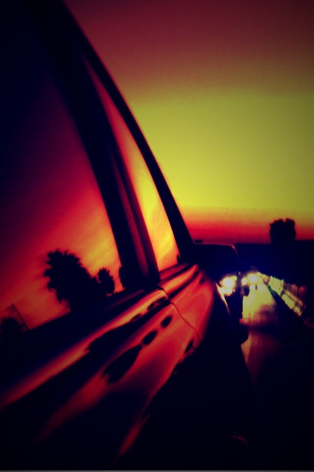 Вечерняя поездка обои