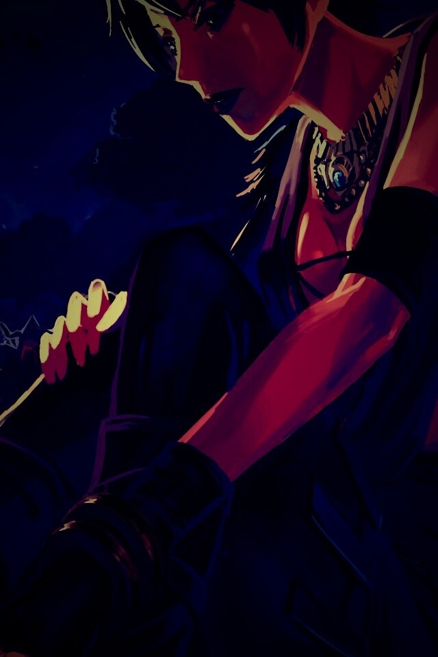 Рисунок Морриган в лагере обои