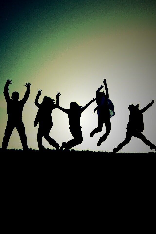 Силуэты людей обои