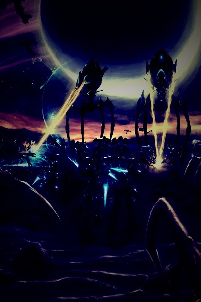 Протосы против зергов обои