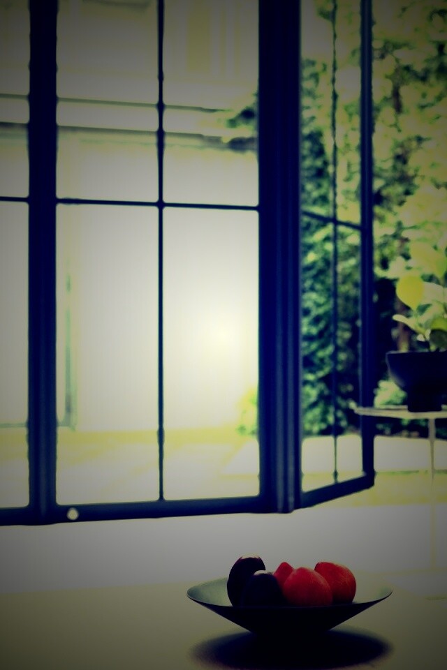 Фрукты в тарелке обои