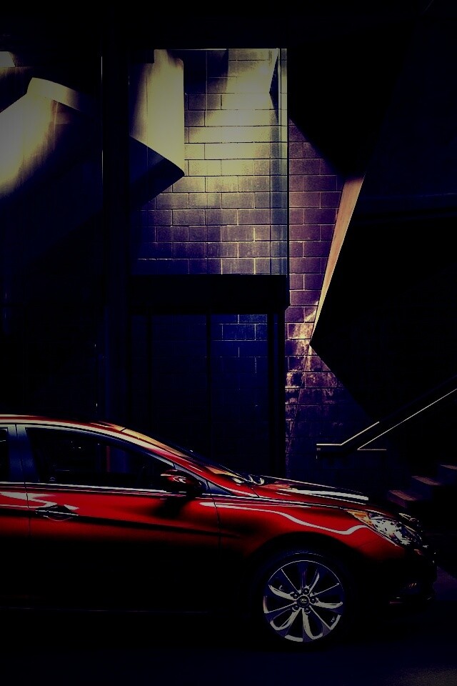 Красный хёндай солярис обои