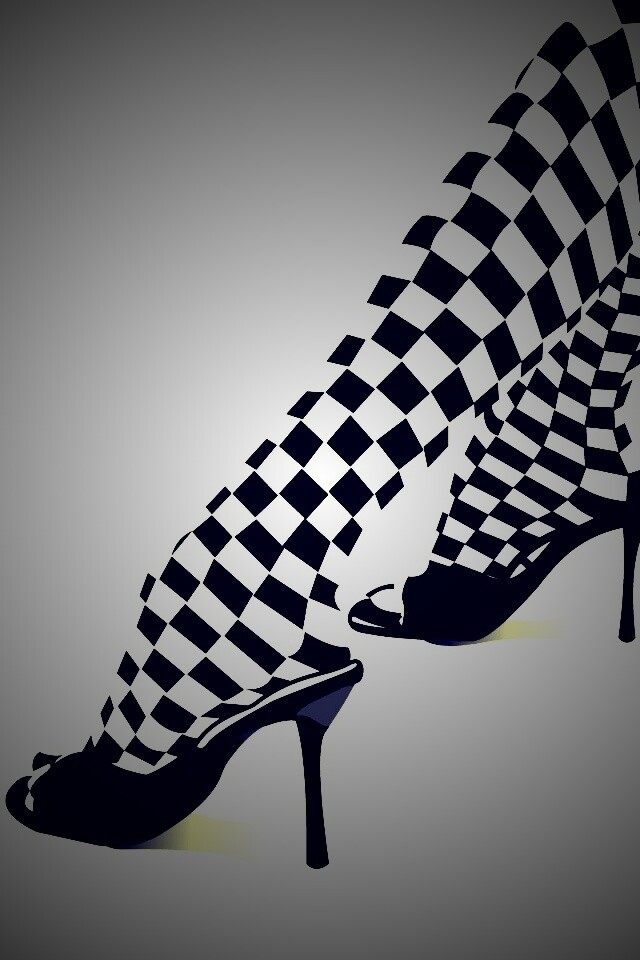 Ножки в шахматных колготах обои