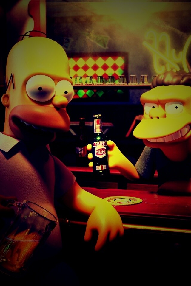 Симпсоны в баре обои