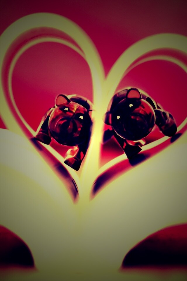 Фигурки мишек в книге обои