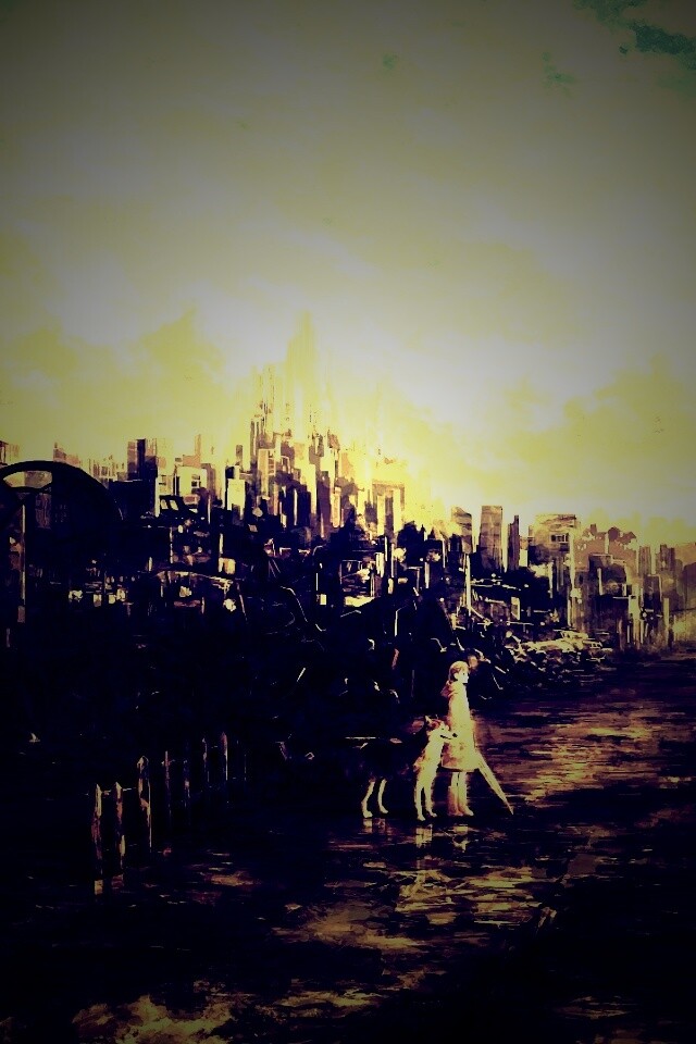 Девушка с собакой обои