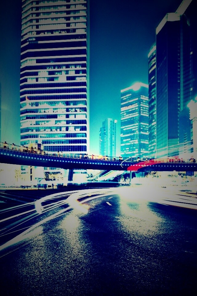 Ночной мегаполис обои