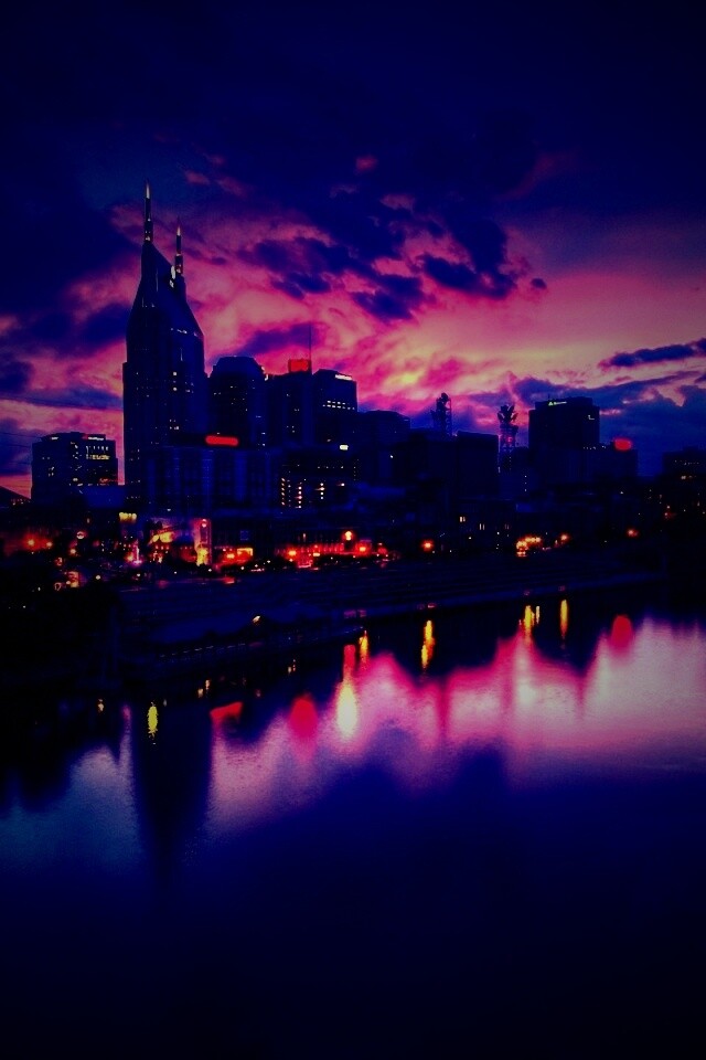 Ночной город обои