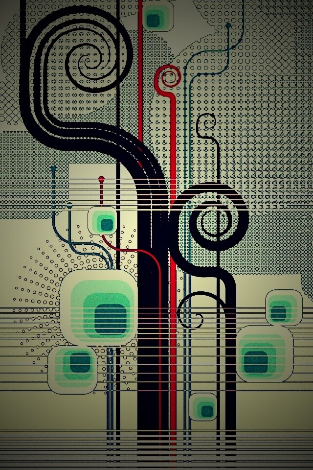 Линии и точки обои