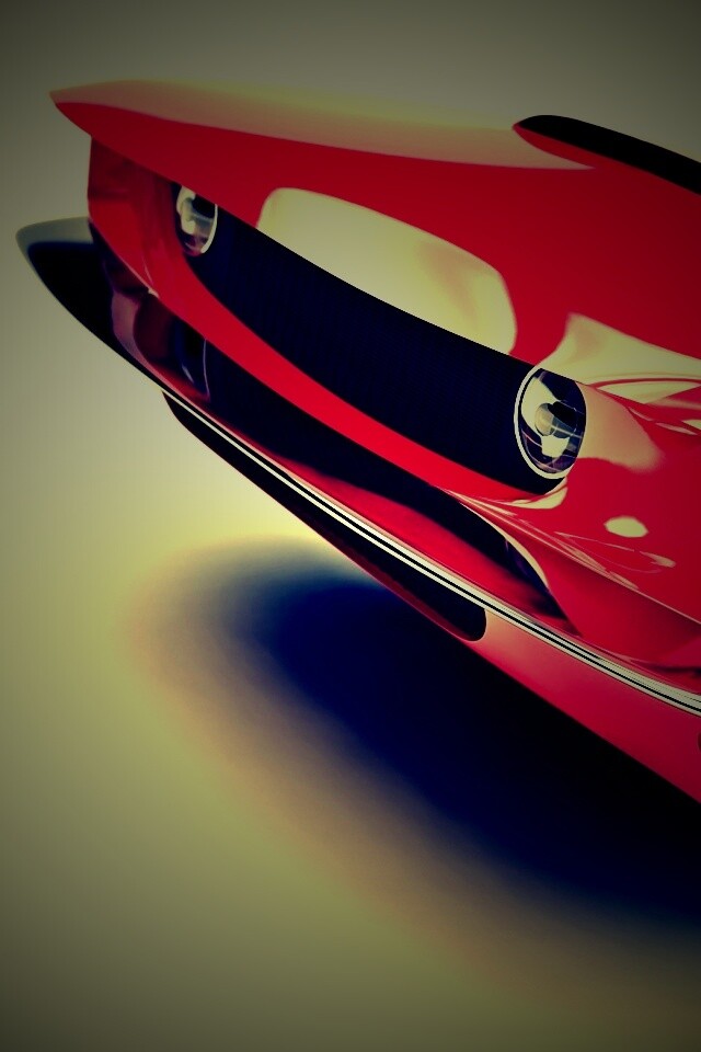 Красный ретро автомобиль обои