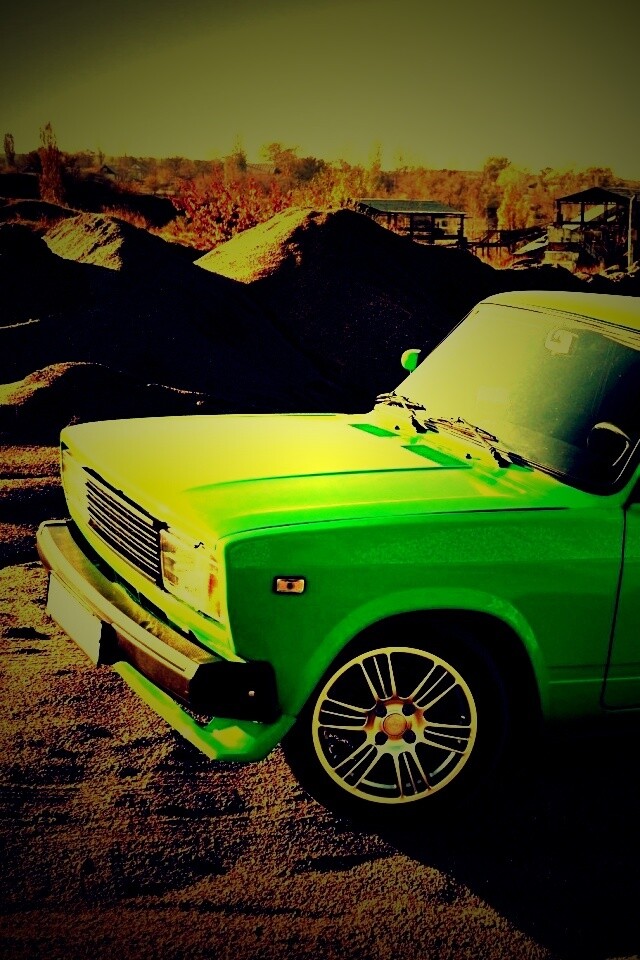 Кислотные жигули обои