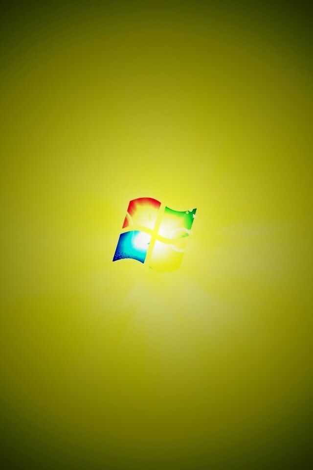 Сочный зеленый логотип Windows 7 обои