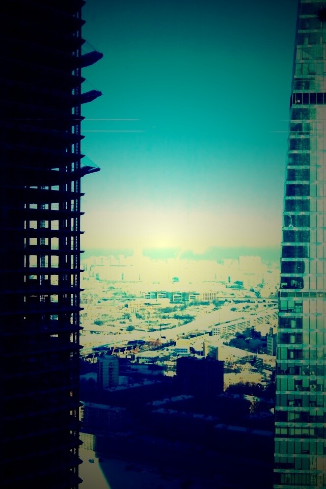 Строительство небоскреба в Москве обои