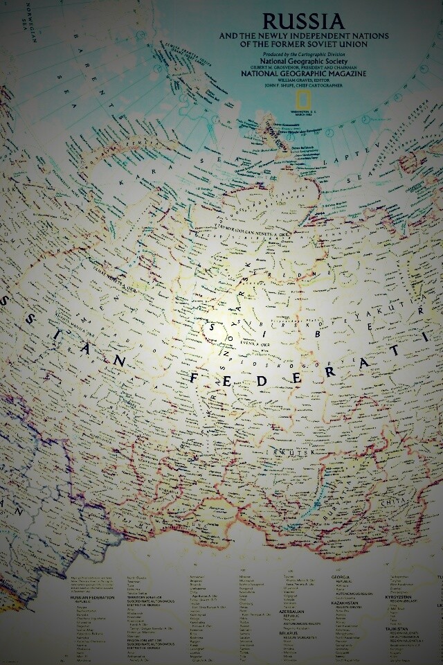 Карта России обои